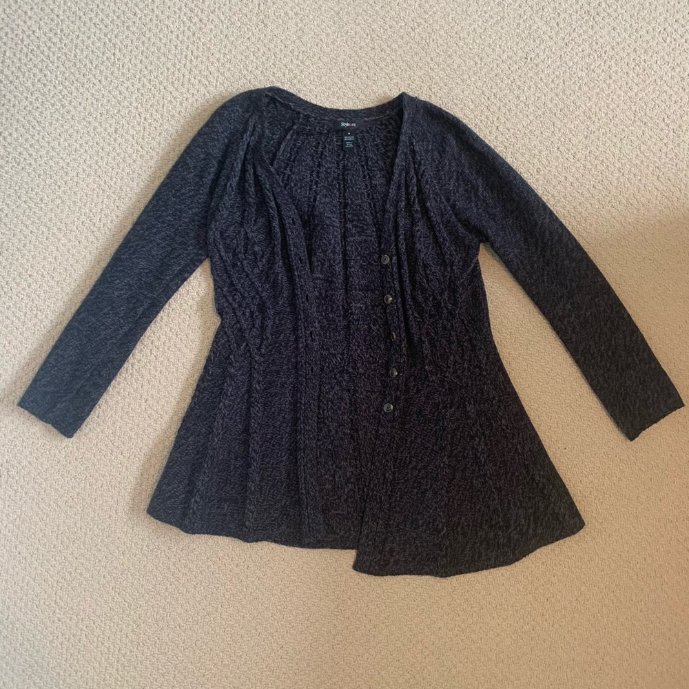 Cable knit cardigan